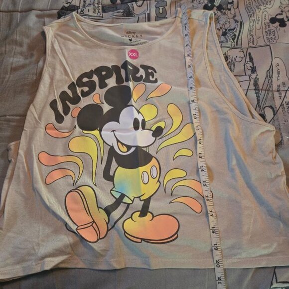 Juniors Size XXL 19 Mickey Crop Top Shirt - Picture 1 of 4